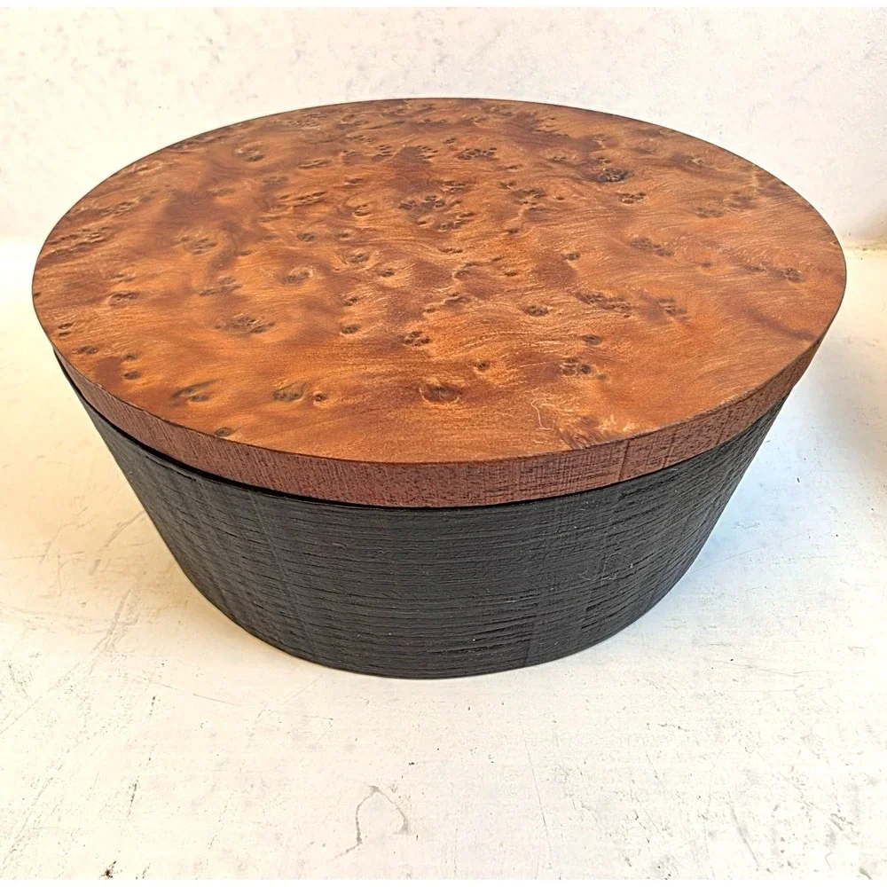 Vtg‎ Tony McMullen Wood Turned Nested Lidded Bowl Set Birmingham Exhibit + Note